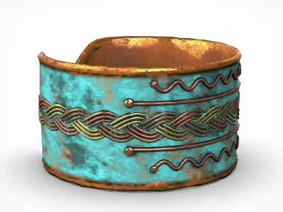 Gold jewelry Low-poly 3D model