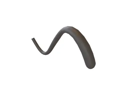 Cat Tail v1 002 Low-poly 3D model