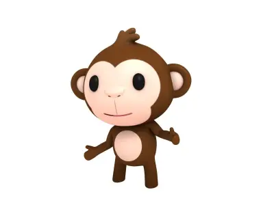 Rigged Monkey 3D model