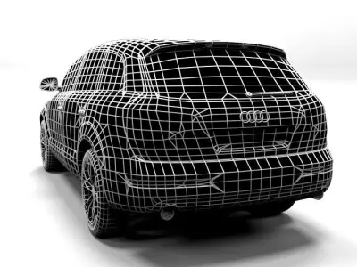 AUDI Q7 2010 LOWPOLY Low-poly 3D model