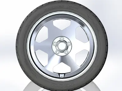 Custom wheels US Mags OBS for your scale model 3D print model