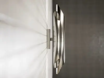 Light metal rod on tiled wall Free low-poly 3D model