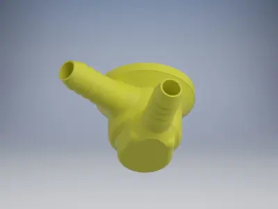 Housing for the idle valve horizontal 90 degree 3D print model