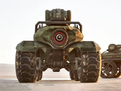 Game Vehicle  Low-poly 3D model