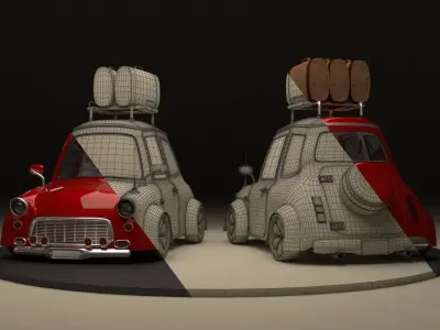 Cartoon Car FIAT 3D model