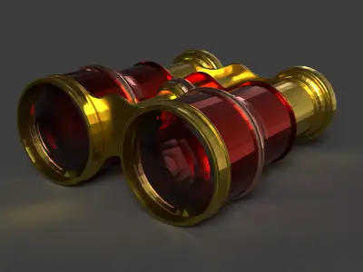 Chinese binoculars   Low-poly 3D model