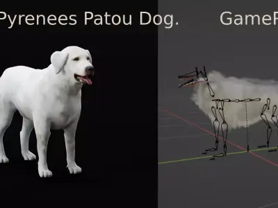 Great Pyrenees Patou Dog 3D model