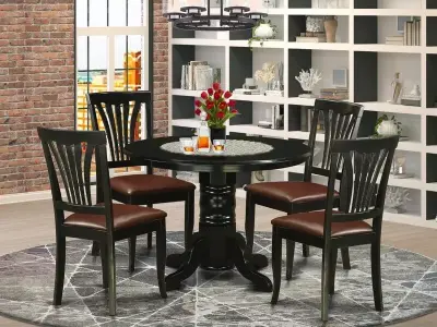 Gallatin Piece Solid Wood Pedestal Dining Set 3D model