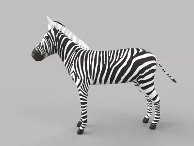 zebra Low-poly 3D model