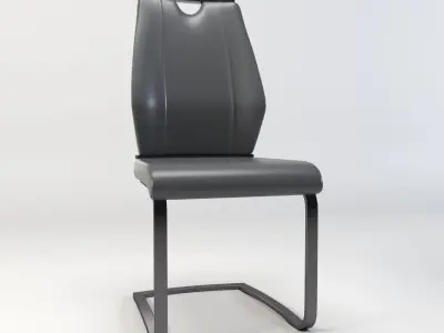  Dining chair - side chair - leather chair - accent chair - seat Low-poly 3D model