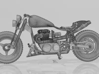 1 to 24 scale custom motorcycle 3D print model by aileen-as007