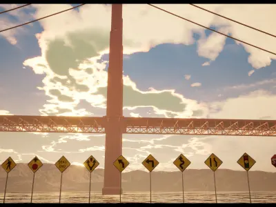 Street Sign Collection - FBX included Low-poly 3D model