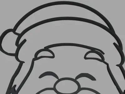 Santa Claus Wall Silhouette 01 3D print model