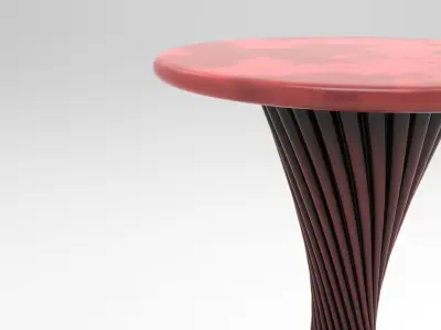 Leafy Table Low-poly 3D model