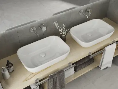 Furniture and decor for bathrooms 9 3D model