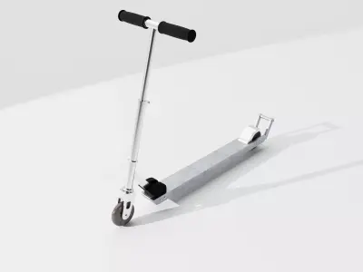  Classic Kick Scooter  Free low-poly 3D model
