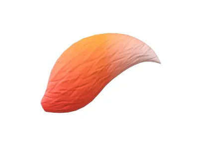 Fox Tail v1 001 Low-poly 3D model