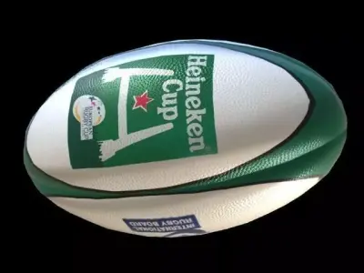 rugby ball Low-poly 3D model