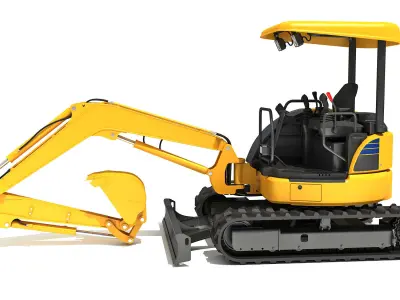 Mini Small Tracked Excavator 3D model