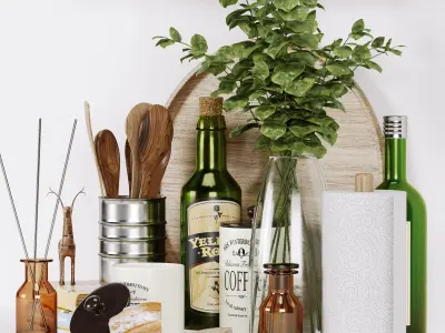 Kitchen Decorative Set 078 3D model