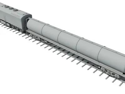 Locomotive Tanker Train 3D Models 3D model