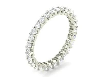 U Shaped Eternity Ring 2 point 3 mm stone size swiss 20 and EU60 3D print model