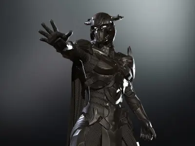 CyberSuit7 Low-poly 3D model