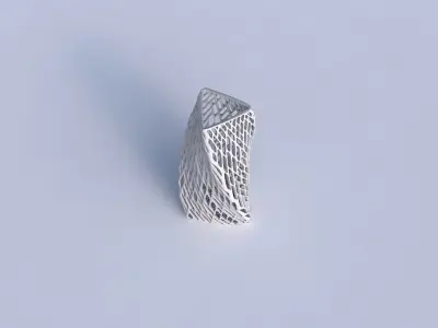 Vase twist triangle with lattice tiles  3D print model