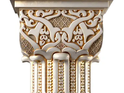 Arabic  Morocco  Column capital 3D model