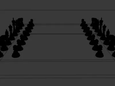 Chess Game 3D Model 3D model