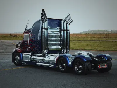 Western Star 5700xe Optimus Prime 3D model