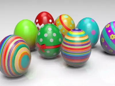 Easter egg Low-poly 3D model
