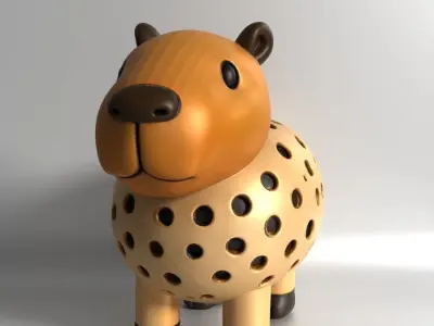 Capybara Sprouter Seed Chia Radish Lentil Germinator toy 3D print model