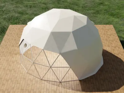 Geodesic dome 3D model