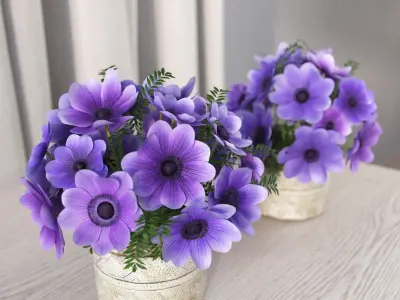 Flowers in vase 4 3D model