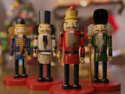 Nutcracker collection Low-poly 3D model