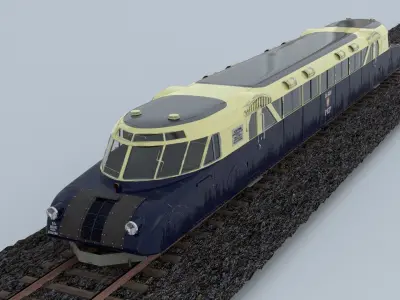 Luxtorpeda Austro-Daimler-Puch vintage bullet train 3D model