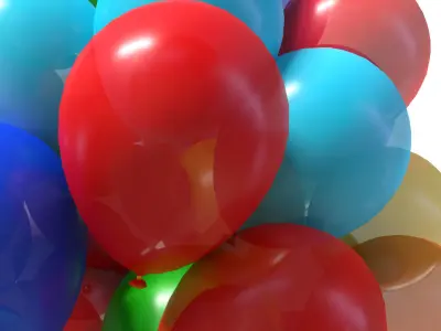 Baloons colorful balloons 3D model