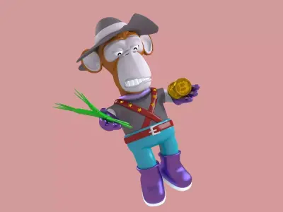 monkey toon yacht chimp club unreal bored mod engine 3D model
