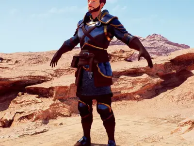 Warrior stylized  Low-poly 3D model
