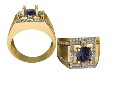 LUXURY ZARCON RING 3D PRINTABLE MODEL 3D print model