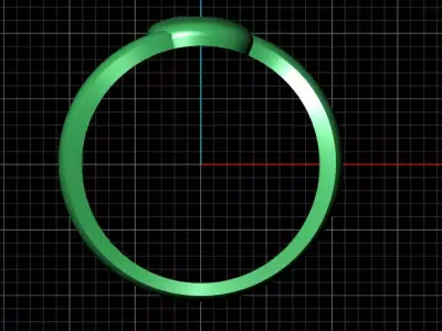 L alphabet baypass ring 3D print model
