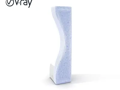 Curved Perforated Tower Model Pack Low-poly 3D model