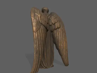 Old Man Statue Low-poly 3D model