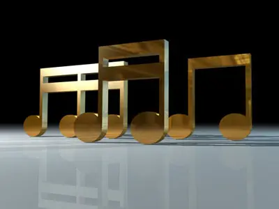 Musical notes 3D model