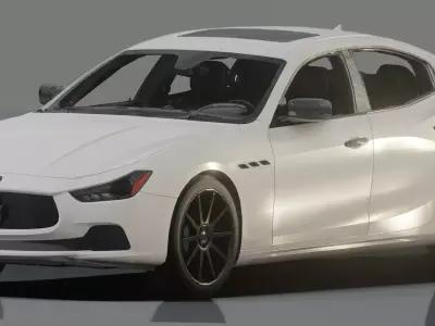 Maserati Ghibli - Photorealistic Low-poly 3D model