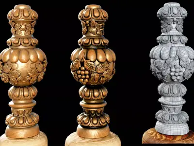 Classic Ornamental Pillar 3D model