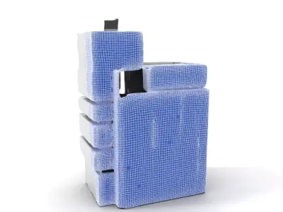 Modern Black Skyscraper model pack Low-poly 3D model