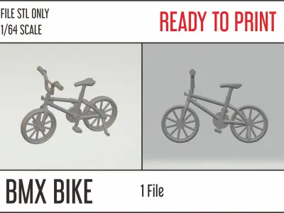 BMX Bike 64 Scale 3D Print Ready 3D print model