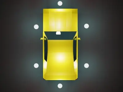 LOW POLY CAR simulator Low-poly 3D model